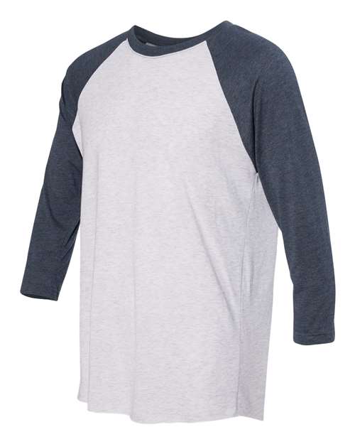 Indigo Sleeves/ Heather White Body-model Image