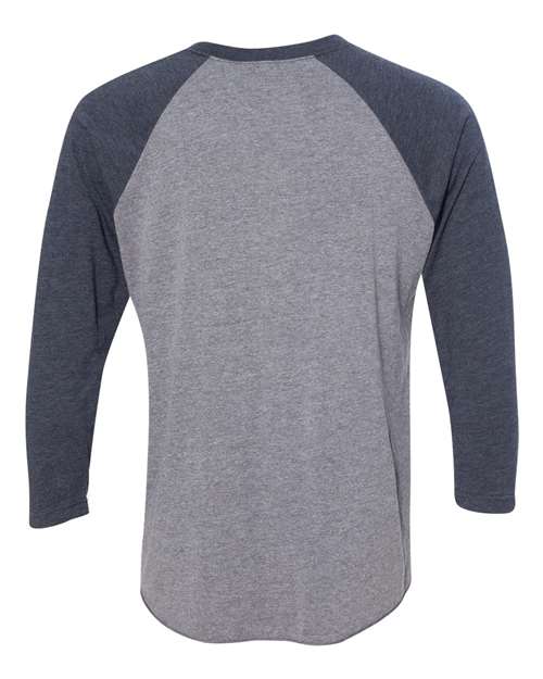 Vintage Navy Sleeves/ Premium Heather Body-model Image