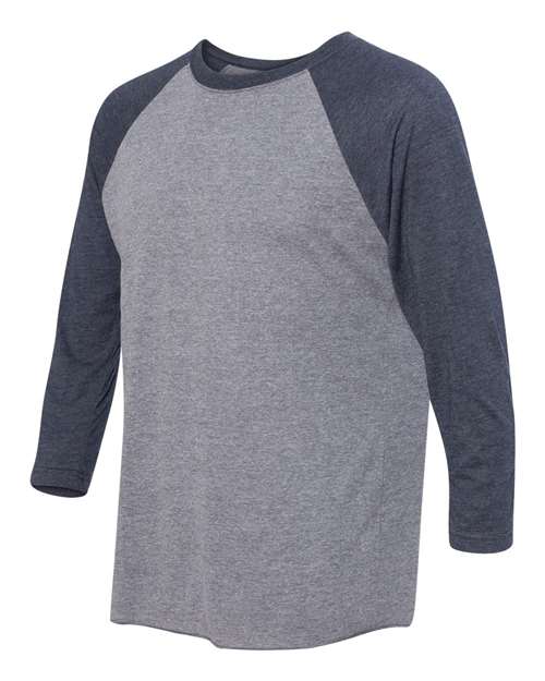 Vintage Navy Sleeves/ Premium Heather Body-model Image