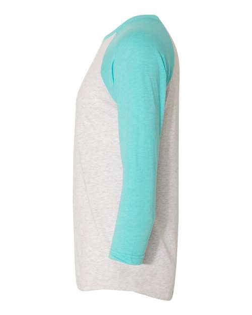 Tahiti Blue Sleeves/ Heather White Body-model Image