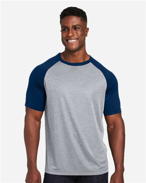 Athletic Heather/ Sport Dark Navy-model Image