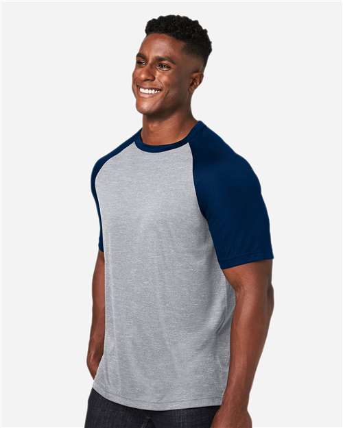 Athletic Heather/ Sport Dark Navy-model Image
