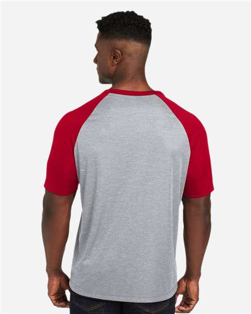 Athletic Heather/ Sport Red-model Image
