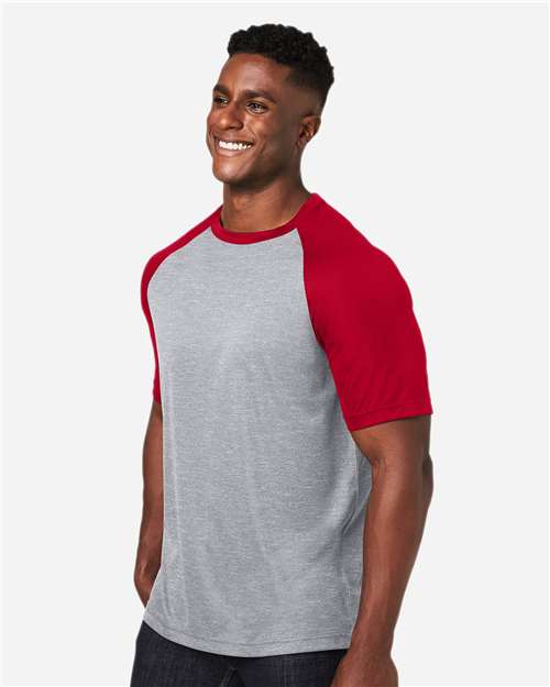 Athletic Heather/ Sport Red-model Image