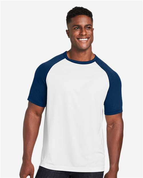 White/ Sport Dark Navy Heather-model Image