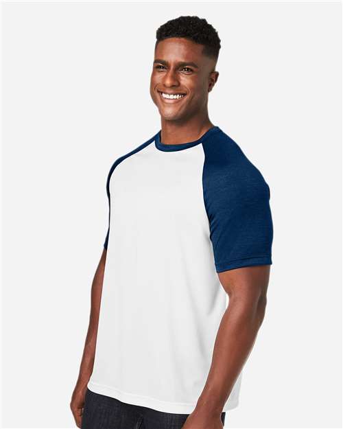 White/ Sport Dark Navy Heather-model Image