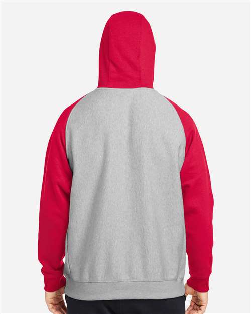 Athletic Heather/ Sport Red-model Image
