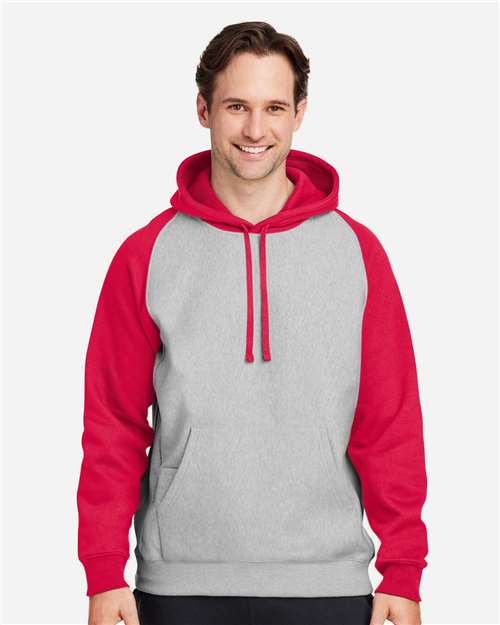 Athletic Heather/ Sport Red-model Image