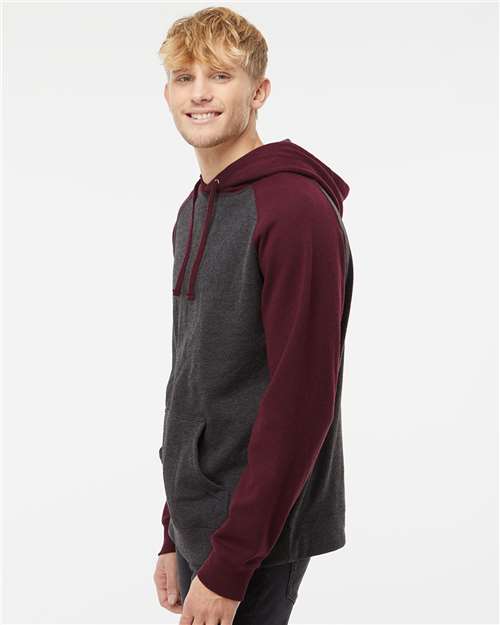 Charcoal Heather/ Burgundy Heather-model Image