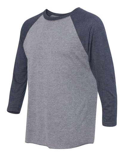 Vintage Navy Sleeves/ Premium Heather Body-model Image