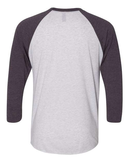 Vintage Purple Sleeves/ Heather White Body-model Image