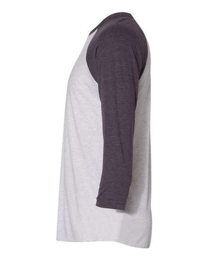 Vintage Purple Sleeves/ Heather White Body-model Image